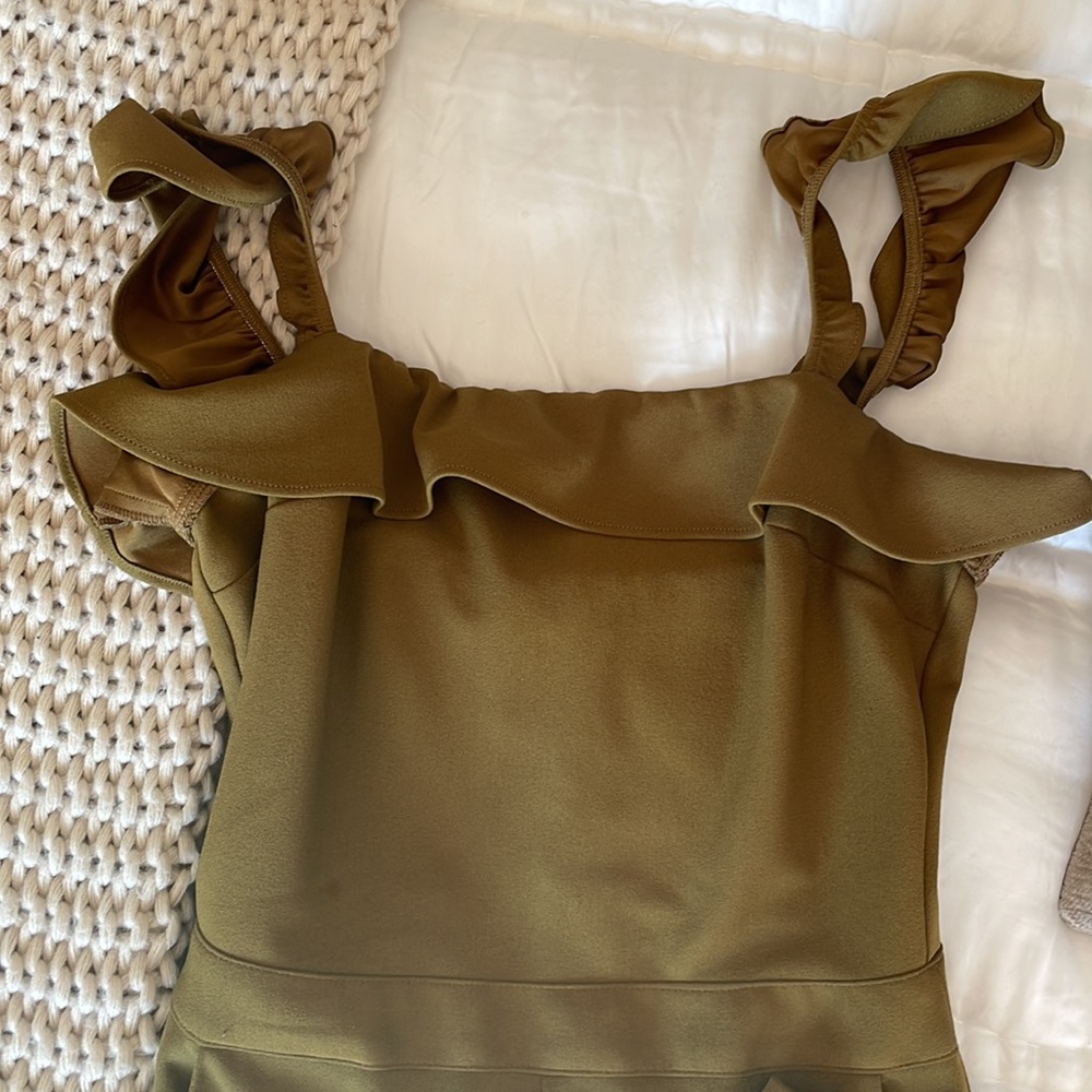 Kittenish Olive jumpsuit - Picture 2 of 4